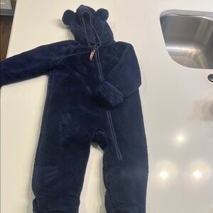 L.L. Bean Navy Kids One Piece Bunting